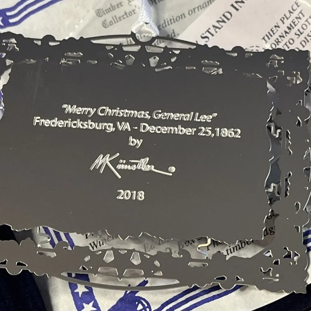 2018 Mort Kunstler Christmas Ornament Timber Ridge Civil War General Lee